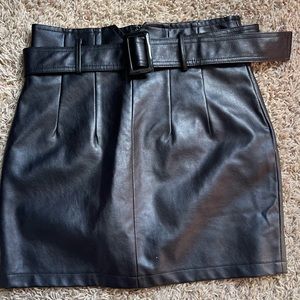 Faux Black mini skirt